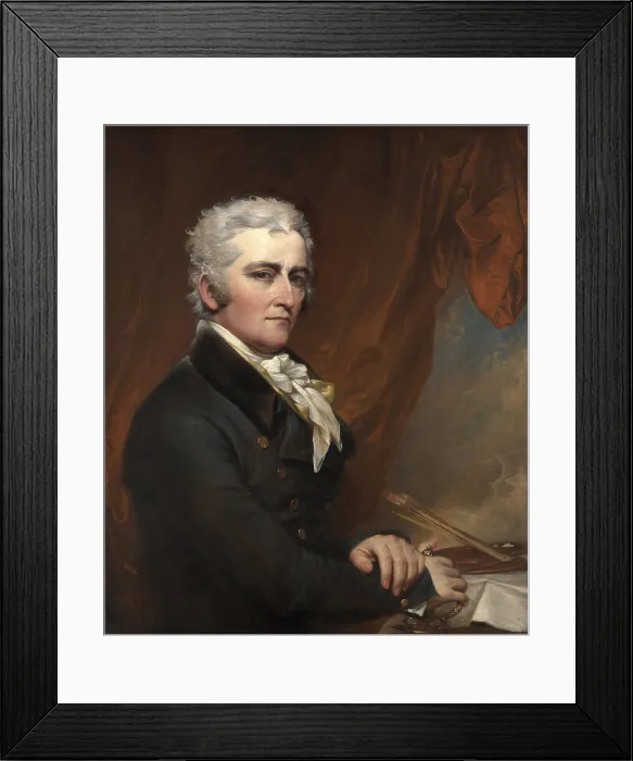 Framed Print : John Trumbull, in self-portrait painted in the 1800s. He came of age during the Revolutionary War