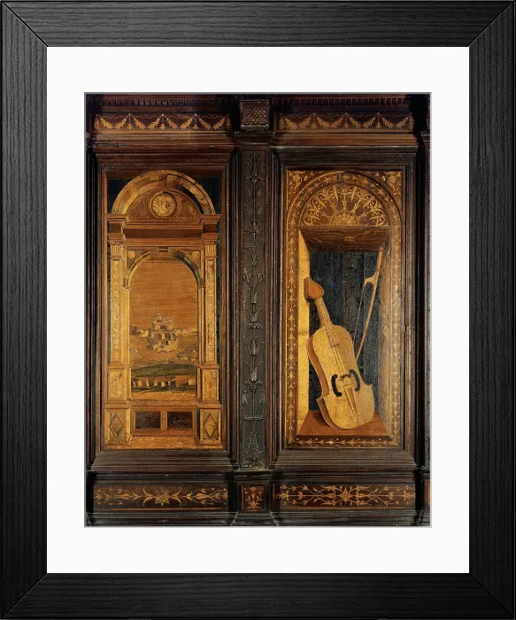 Framed Print : Giocondo da Verona Giovanni Fra, Inlaid of Monteoliveto Abbey choir, 16th Century, wooden tarsias, Italy, Tuscany, Chiusure, Siena, Monte Oliveto Maggiore Abbey Framed Print : Giocondo da Verona Giovanni Fra, Inlaid of Monteoliveto Abbey choir, 16th Century, wooden tarsias, Italy, Tuscany, Chiusure, Siena, Monte Oliveto Maggiore Abbey