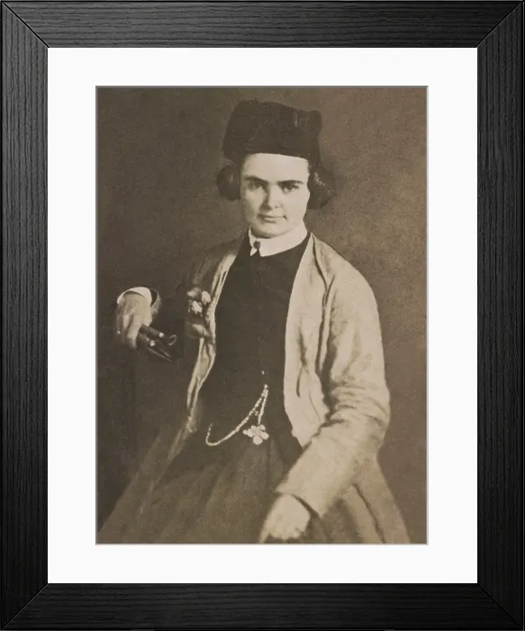 Framed Print : Harriet Goodhue Hosmer, American neoclassical sculptor, was the most accomplished American female sculptor of the 19th century and the first to make her living from her artwork