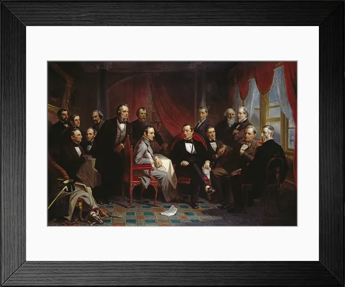 Framed Print : Washington Irving and his Literary Friends at Sunnyside, by Christian Schussele Framed Print : Washington Irving and his Literary Friends at Sunnyside, by Christian Schussele