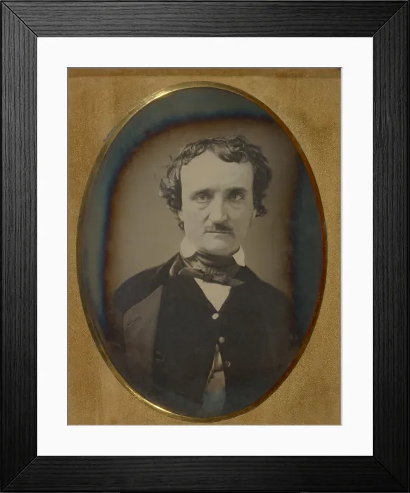 Framed Print : Edgar Allan Poe, daguerreotype portrait made several months before Poes death at age 40, in 1849