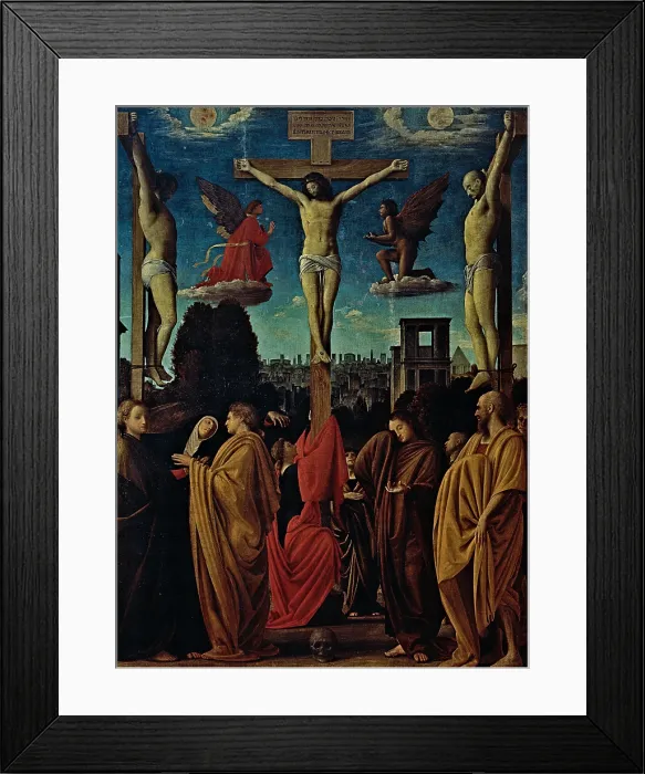 Framed Print : Suardi Bartolomeo known as Bramantino, The Crucifixion, 1510 - 1511, 16th Century, oil on canvas, Italy, Lombardy, Milan, Brera Art Gallery Framed Print : Suardi Bartolomeo known as Bramantino, The Crucifixion, 1510 - 1511, 16th Century, oil on canvas, Italy, Lombardy, Milan, Brera Art Gallery
