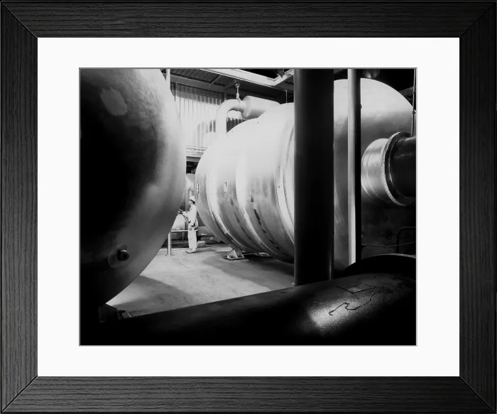 Framed Print : Huge compressors and converters at the Atomic Energy Commission's Oak Ridge Gaseous Diffusion Plant. Ca. 1972 (BSLOC_2014_6_60)