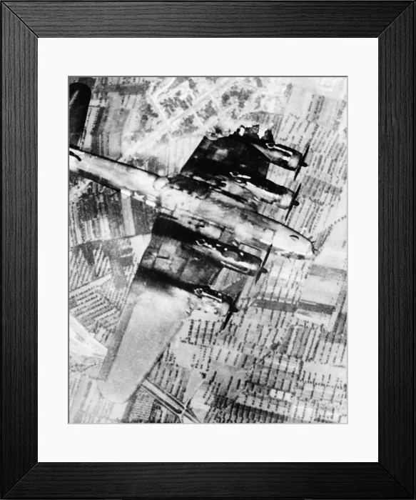 Framed Print : U.S. B-17 Bomber falling after its wing was shot off during invasion of Sicily. World War 2. July 1943. (BSLOC_2014_6_7) Framed Print : U.S. B-17 Bomber falling after its wing was shot off during invasion of Sicily. World War 2. July 1943. (BSLOC_2014_6_7)