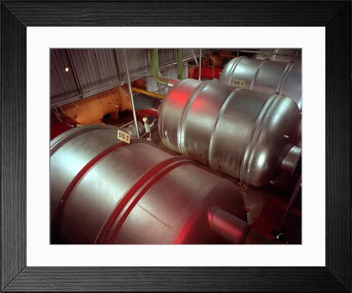 Framed Print : Huge compressors and converters at the Atomic Energy Commission's Oak Ridge Gaseous Diffusion Plant. Ca. 1972 (BSLOC_2014_6_61)