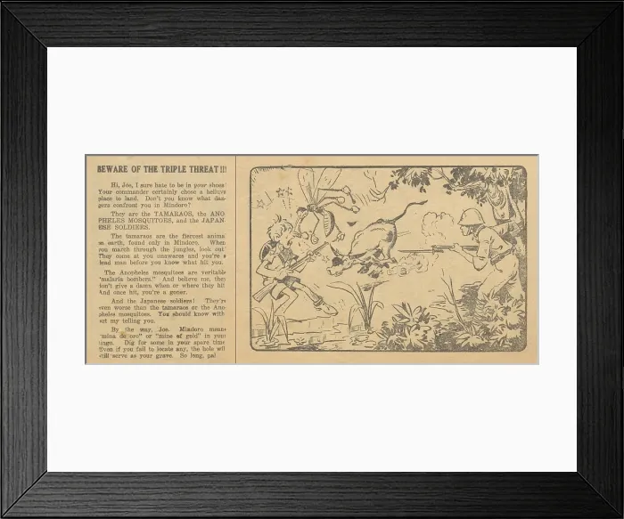Framed Print : Beware of the Triple Threat Japanese Psychological Warfare leaflets. They warn U.S