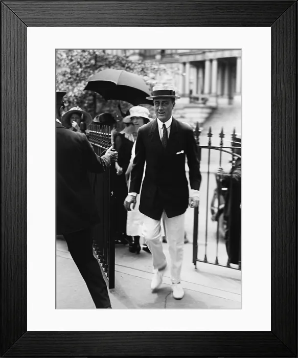 Framed Print : Franklin D. Roosevelt, Assist. Sec. of the Navy, at the White House, 1915-1921. In the background is the State, War and Navy Building (BSLOC_2016_13_172.jpg )