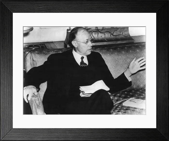 Framed Print : Senator Robert A. Taft, the son of President William Howard Taft, was a conservative who opposed the Truman administrations Marshall Plan and formation of NATO