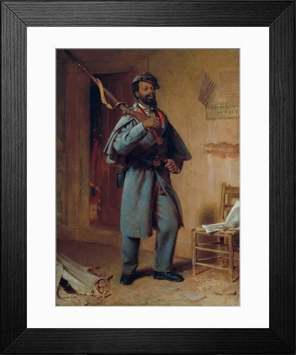 Framed Print : A BIT OF WAR HISTORY: THE RECRUIT, by Thomas Waterman Wood, 1866, American painting, oil on canvas Framed Print : A BIT OF WAR HISTORY: THE RECRUIT, by Thomas Waterman Wood, 1866, American painting, oil on canvas
