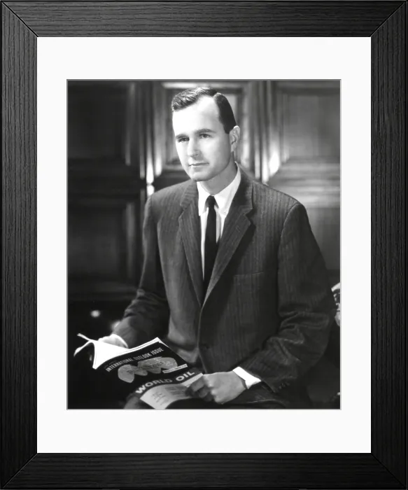 Framed Print : George Bush, as president of Zapata Off-Shore Oil company