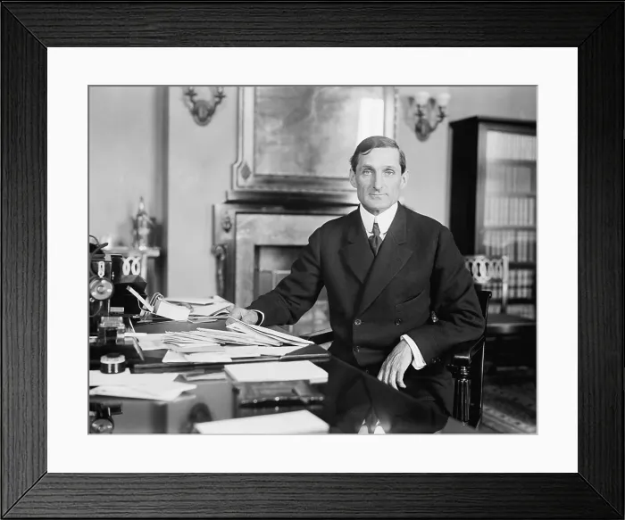 Framed Print : William Gibbs McAdoo, Secretary of the Treasury during the Wilson Administration from 1913-1918. After August 1914 he protected the U.S Framed Print : William Gibbs McAdoo, Secretary of the Treasury during the Wilson Administration from 1913-1918. After August 1914 he protected the U.S