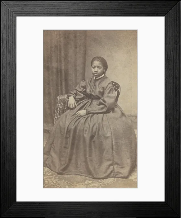 Framed Print : Susan Bruce, an African American student of educator Emily Howland, c. 1861-65. The photo was likely taken during one of Bruces visits to Howlands home in Sherwood, New York Framed Print : Susan Bruce, an African American student of educator Emily Howland, c. 1861-65. The photo was likely taken during one of Bruces visits to Howlands home in Sherwood, New York