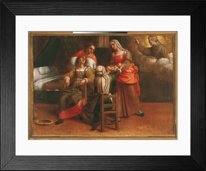 Framed Print : The Miracle of the Birth, by Enea Salmeggia known as Talpino, 1580 - 1620 about, 16th Century - 17th Century, - Italy, Lombardy, Bergamo, Home of the Priests of Sacro Cuore Framed Print : The Miracle of the Birth, by Enea Salmeggia known as Talpino, 1580 - 1620 about, 16th Century - 17th Century, - Italy, Lombardy, Bergamo, Home of the Priests of Sacro Cuore