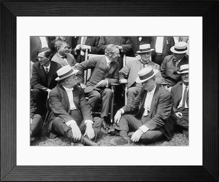 Framed Print : President Woodrow Wilson leaning toward Champ Clark, Speaker of the U.S. House of Representatives. C. 1913-1915, at Sea Girt, New Jersey Framed Print : President Woodrow Wilson leaning toward Champ Clark, Speaker of the U.S. House of Representatives. C. 1913-1915, at Sea Girt, New Jersey
