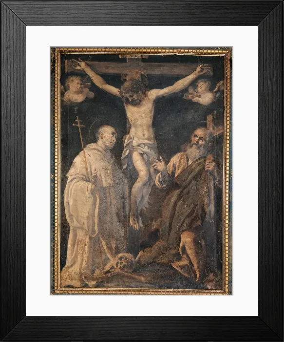 Framed Print : The Crucifixion, by Bernardino Santini, Unknown, - Italy, Tuscany, Arezzo, Santa Vergine Maria in Gradi Church