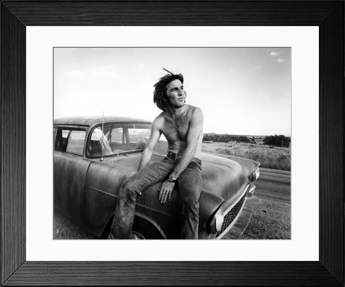 Framed Print : TWO-LANE BLACKTOP, Dennis Wilson, 1971