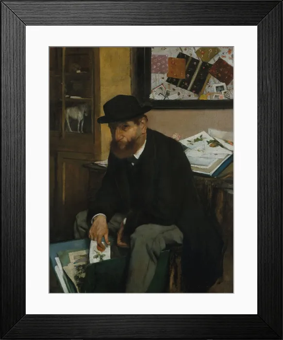 Framed Print : The Collector of Prints, by Edgar Degas, 1866, French impressionist painting, oil on canvas Framed Print : The Collector of Prints, by Edgar Degas, 1866, French impressionist painting, oil on canvas