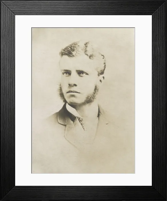 Framed Print : Theodore Roosevelt when he was a freshman at Harvard College in 1876. The 18 year old future president sports fashionable mutton-chop sideburns (BSLOC_2017_4_1)