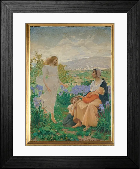Framed Print : Auxilium ex alto, by Alfredo Savini, 1896, 19th Century, - Italy, Emilia Romagna, Bologna, Municipal Art Collection