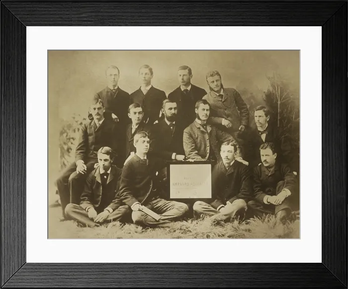 Framed Print : Theodore Roosevelt standing at right, smiling, and leaning in. He posed with his fellow editors of the Harvard Advocate Editorial Board in 1880 Framed Print : Theodore Roosevelt standing at right, smiling, and leaning in. He posed with his fellow editors of the Harvard Advocate Editorial Board in 1880