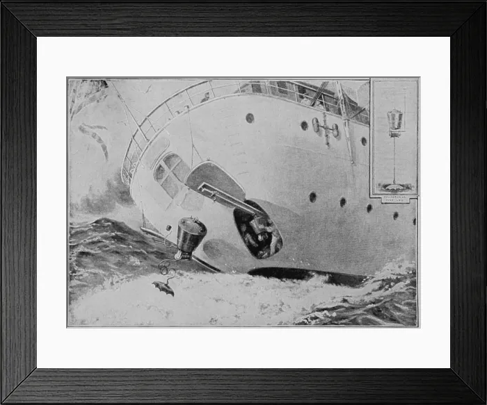 Framed Print : World War 1 era mine layer. 1914-18. (BSLOC_2012_4_93)