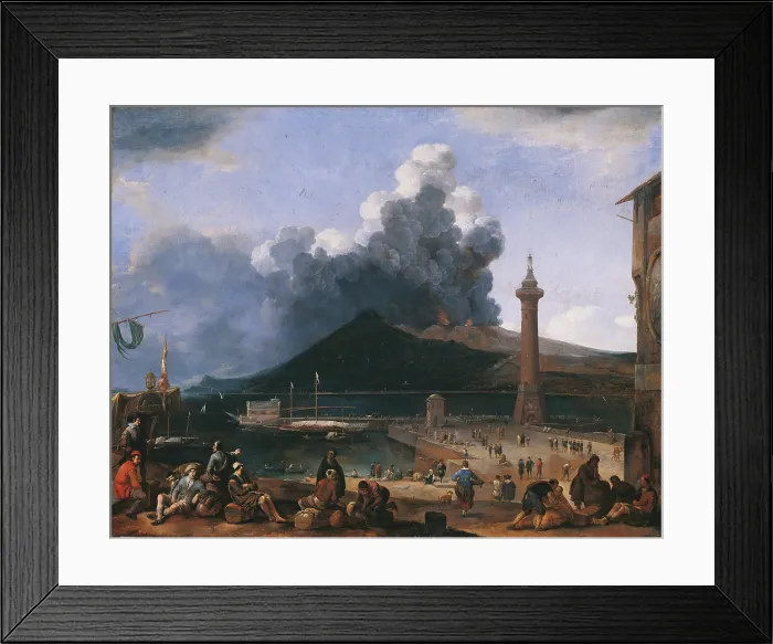 Framed Print : The Gulf of Naples (Il golfo di Napoli), by Johannes Lingelbach, 17th Century, oil on canvas, 90 x 115 cm - Whole artwork view Framed Print : The Gulf of Naples (Il golfo di Napoli), by Johannes Lingelbach, 17th Century, oil on canvas, 90 x 115 cm - Whole artwork view