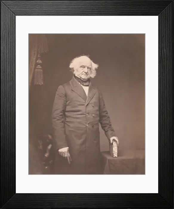 Framed Print : President Martin Van Buren, on portrait photograph by Mathew B. Brady, 1855-58 Framed Print : President Martin Van Buren, on portrait photograph by Mathew B. Brady, 1855-58