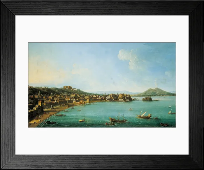 Framed Print : Naples from the West (Napoli da Occidente), by Antonio Joli, 18th Century, oil on canvas - Whole artwork view