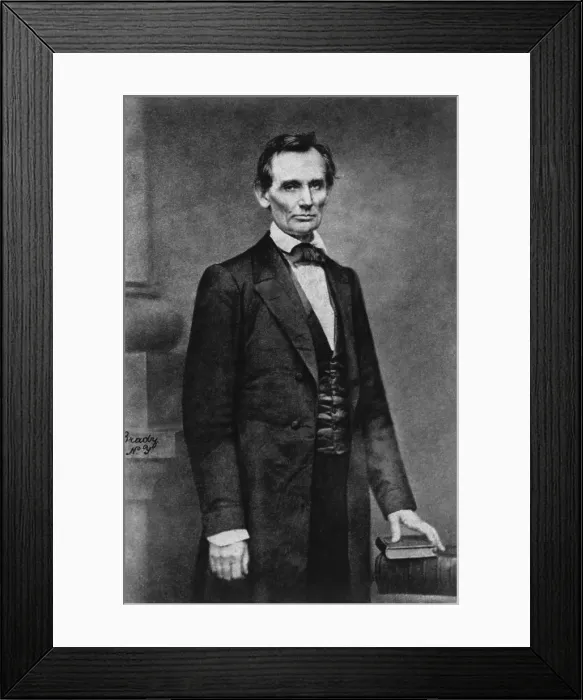 Framed Print : Abraham Lincoln, in an original carte de visite of the Cooper Union portrait. It was taken on Feb Framed Print : Abraham Lincoln, in an original carte de visite of the Cooper Union portrait. It was taken on Feb