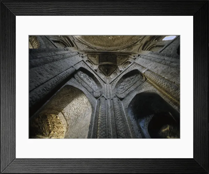Framed Print : North-Eastern Dome (Gunbad-i Kahki) of the Friday Mosque (Masijd-i jami), 1088, 11th Century, mixed tecnique - Detail
