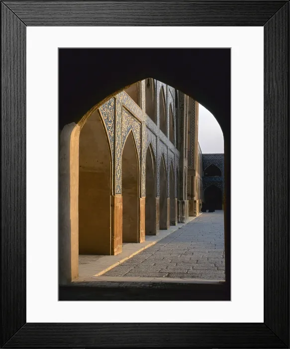 Framed Print : Northern Riwak of the Friday Mosque (Masijd-i jami), 12th-15th Century, mixed technique - Detail
