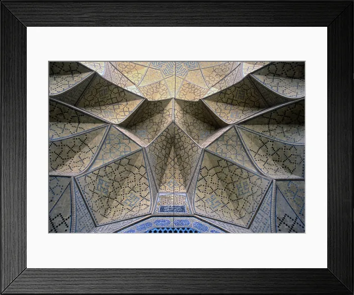 Framed Print : Western Ivan's Vault in the Friday Mosque (Masijd-i jami), XII Century, mixed technique - Detail Framed Print : Western Ivan's Vault in the Friday Mosque (Masijd-i jami), XII Century, mixed technique - Detail