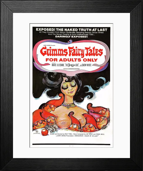 Framed Print : GRIMMS FAIRY TALES, (aka GRIMMS FAIRY TALES FOR ADULTS), US poster art, 1969