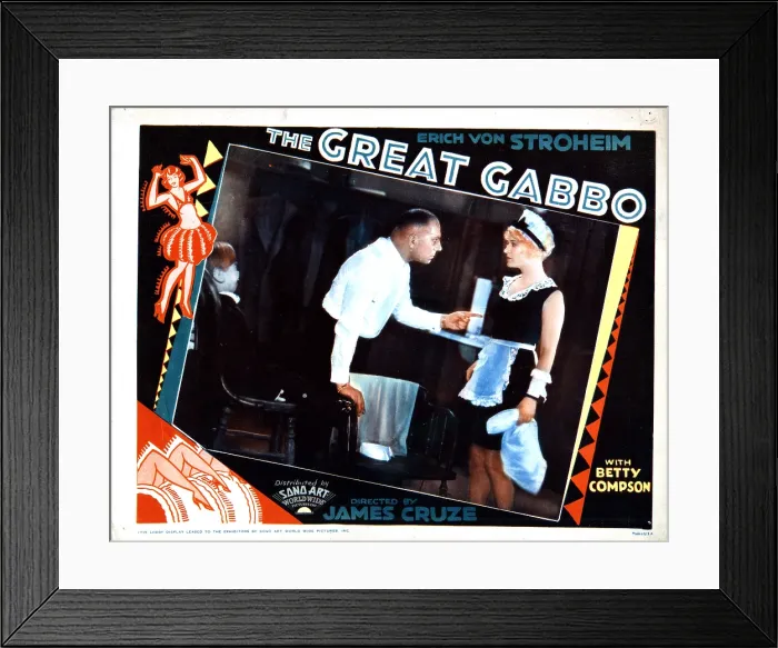 Framed Print : THE GREAT GABBO, from left, Erich von Stroheim, Betty Compson, 1929