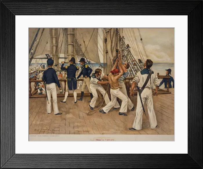 Framed Print : American sailors and officers on deck of USS Constitution during engagement with the HMS Gurri re off the coast of Nova Scotia. August 19 1812 Framed Print : American sailors and officers on deck of USS Constitution during engagement with the HMS Gurri re off the coast of Nova Scotia. August 19 1812