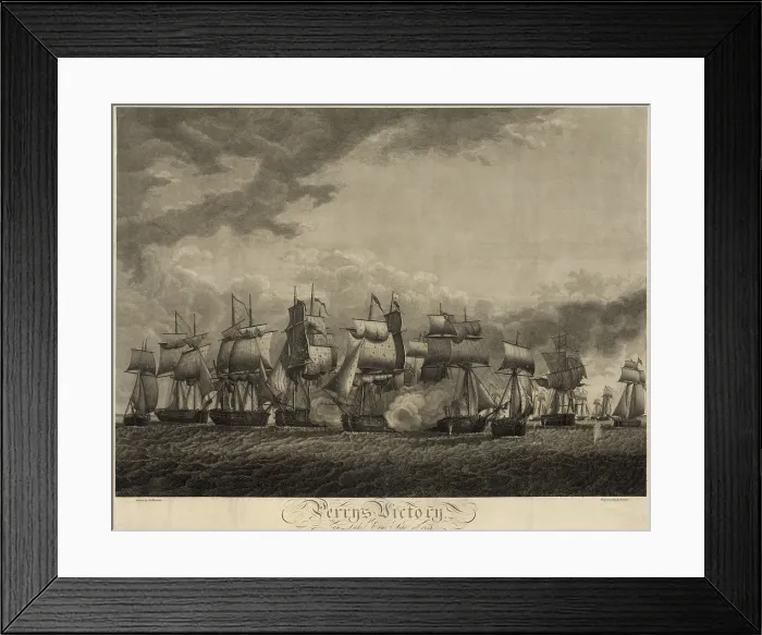 Framed Print : Battle of Lake Erie. American and British battleships in close quarters on Lake Erie engaged in battle September 10 1813 Framed Print : Battle of Lake Erie. American and British battleships in close quarters on Lake Erie engaged in battle September 10 1813