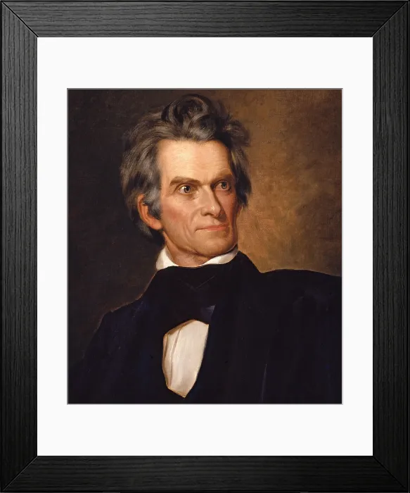 Framed Print : JOHN CALHOUN, by George Peter Alexander Healy, 1845 American painting, oil on canvas Framed Print : JOHN CALHOUN, by George Peter Alexander Healy, 1845 American painting, oil on canvas