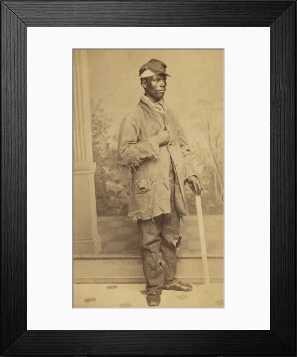 Framed Print : African American Freedman, c. 1864-66, photographed by Bernard Moses, a New Orleans photographer