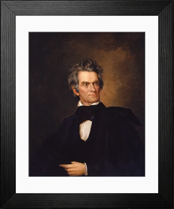 Framed Print : JOHN CALHOUN, by George Peter Alexander Healy, 1845 American painting, oil on canvas