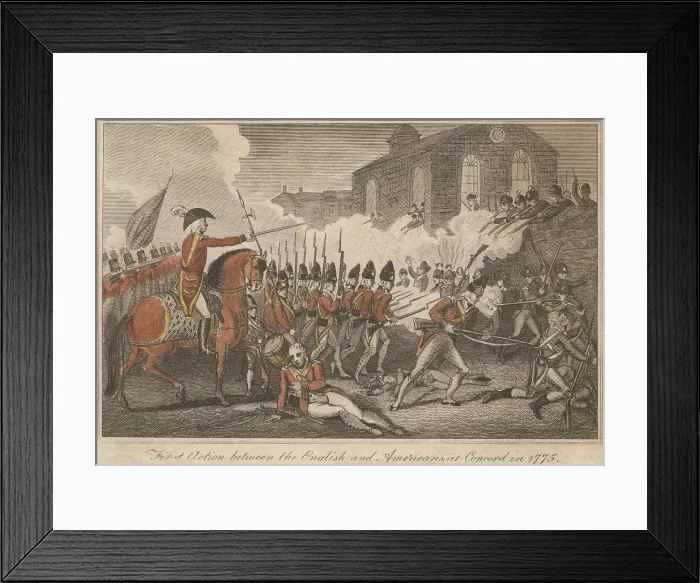 Framed Print : American Revolution, Battle of Concord, April 19, 1775 Framed Print : American Revolution, Battle of Concord, April 19, 1775