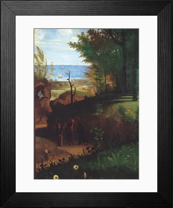 Framed Print : The Transfiguration, by Andrea Previtali (Cordegliaghi), 15th Century - 16th Century, cm 147, 5 x 137, 5 - Italy, Lombardy, Milan, Brera art gallery Framed Print : The Transfiguration, by Andrea Previtali (Cordegliaghi), 15th Century - 16th Century, cm 147, 5 x 137, 5 - Italy, Lombardy, Milan, Brera art gallery