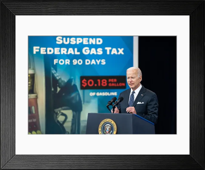 Framed Print : President Joe Biden speaks about his administrations efforts to reduce gas prices, June 22, 2022 Framed Print : President Joe Biden speaks about his administrations efforts to reduce gas prices, June 22, 2022
