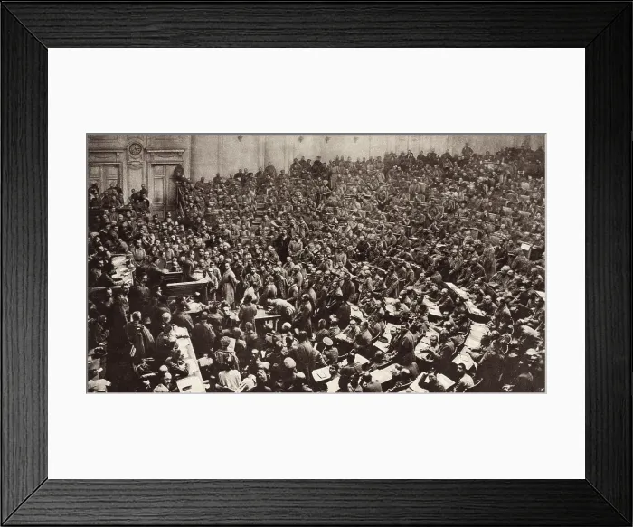 Framed Print : Russian Revolution. Petrograd Soviet of Workers and Soldiers Deputies. March 1917