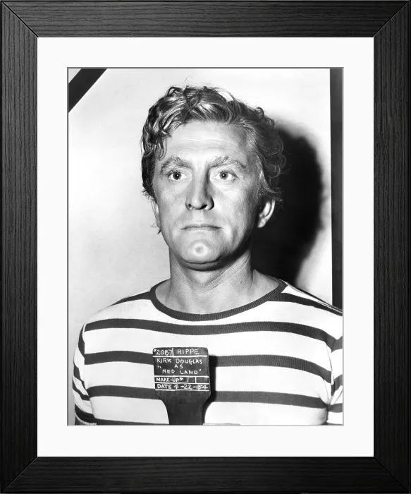 Framed Print : 20, 000 LEAGUES UNDER THE SEA, Kirk Douglas, hair and makeup test, April 22, 1954 Framed Print : 20, 000 LEAGUES UNDER THE SEA, Kirk Douglas, hair and makeup test, April 22, 1954