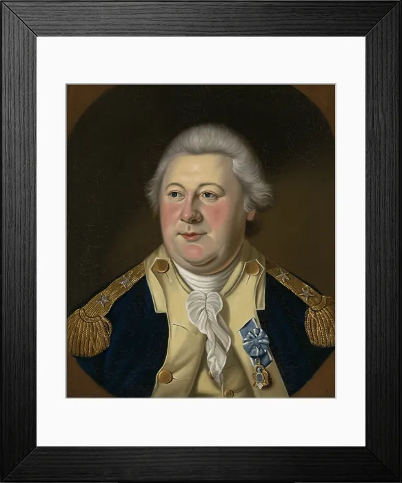 Framed Print : American Revolution. Henry Knox, General in the Continential Army, in 1783 portrait by Charles Peale Polk Framed Print : American Revolution. Henry Knox, General in the Continential Army, in 1783 portrait by Charles Peale Polk