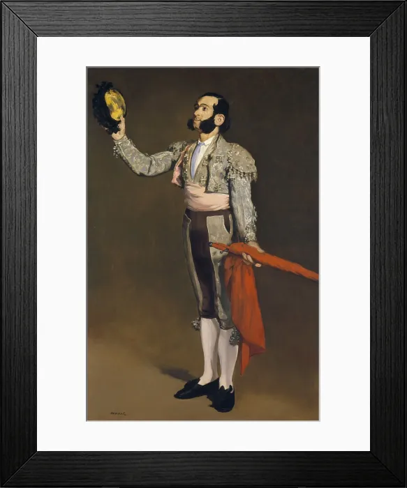 Framed Print : A Matador, by Edouard Manet, 1866-67, French impressionist painting, oil on canvas. This is a portrait of Cayetano Sanz y Pozas, a famous Spanish bullfighter (BSLOC_2017_3_10) Framed Print : A Matador, by Edouard Manet, 1866-67, French impressionist painting, oil on canvas. This is a portrait of Cayetano Sanz y Pozas, a famous Spanish bullfighter (BSLOC_2017_3_10)
