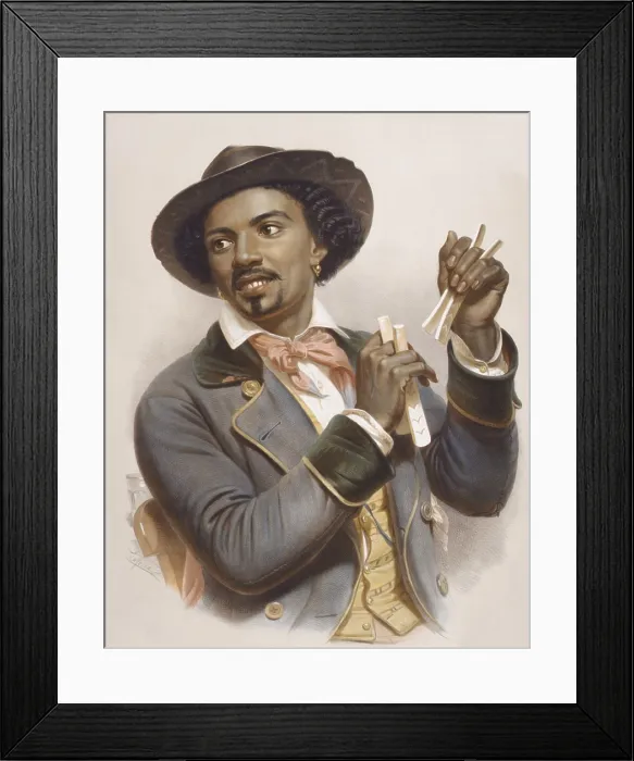 Framed Print : THE BONE PLAYER, 1857, by Jean-Baptiste Adolphe Lafosse French, after a painting by William Sidney Mount Framed Print : THE BONE PLAYER, 1857, by Jean-Baptiste Adolphe Lafosse French, after a painting by William Sidney Mount