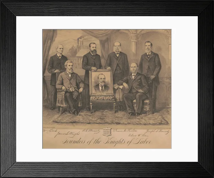 Framed Print : The Knights of Labor was the first powerful American labor union, and active in labor strikes against large corporations in the 1880s
