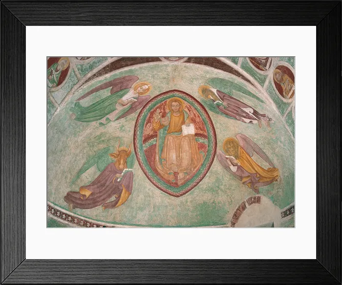 Framed Print : The Crucifixion with the Virgin Mary and St John the Evangelist, by Unknown Artist, 1450 about, 15th Century, - Italy, Lombardy, Milan, San Siro alla Vepra Church. All Framed Print : The Crucifixion with the Virgin Mary and St John the Evangelist, by Unknown Artist, 1450 about, 15th Century, - Italy, Lombardy, Milan, San Siro alla Vepra Church. All