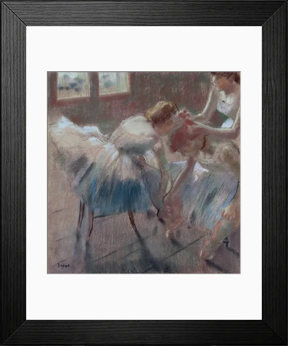 Framed Print : Three Dancers Preparing for Class, by Edgar Degas, 1878-90, French impressionist pastel drawing Framed Print : Three Dancers Preparing for Class, by Edgar Degas, 1878-90, French impressionist pastel drawing
